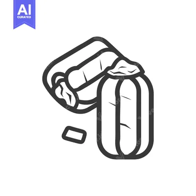 Aset premium populer: An illustrated hand holds up a food item from above