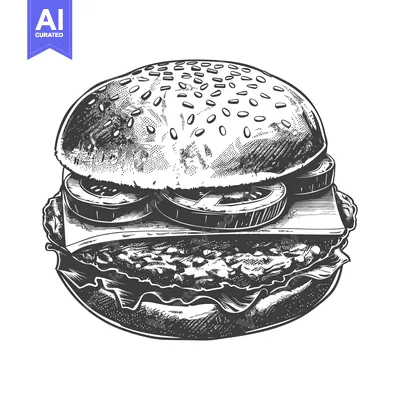 Popular premium asset: Delicious Hand Drawn Sketch Of A Classic Burger