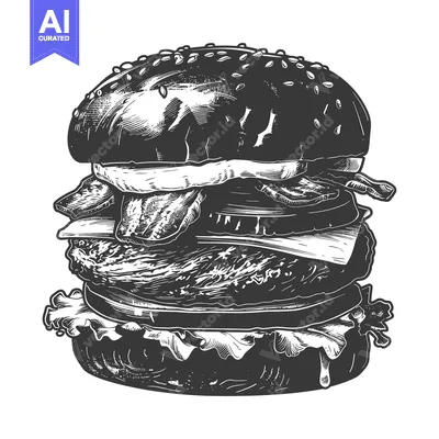 Aset premium populer: Delicious Bacon Cheeseburger Detailed Illustration