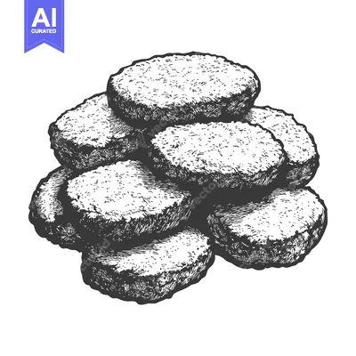 Aset premium populer: A Stack of Delicious Fried Meat Patties