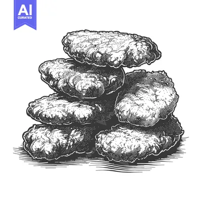 Aset premium populer: A Stack of Crispy Fried Chicken Nuggets
