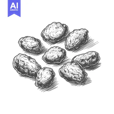 Aset premium populer: Hand Drawn Illustration of Scattered Dried Fruits