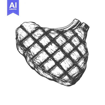 Popular premium asset: Grilled Steak Heart Shaped Cut Of Meat
