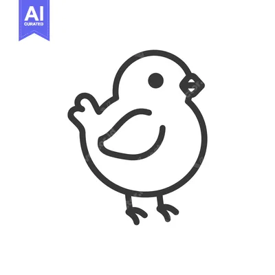 Aset premium populer: A Simple Vector Illustration Depicting a Small Cartoon Chick