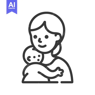 Popular premium asset: A mother embraces her baby in a loving and comforting embrace