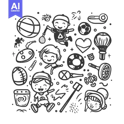 Aset premium populer: Children Playing Sports and Outdoor Activities