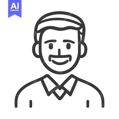 Popular premium asset: Simplified graphic icon depicting a smiling male face