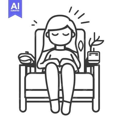 A person peacefully sitting and reading a book in a cozy armchair