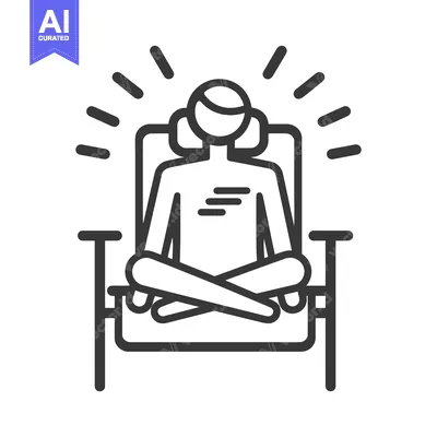 A person sitting relaxed in a chair with a peaceful aura