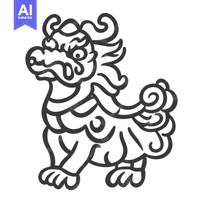 Aset premium populer: A stylized illustration of a mythical creature in a side profile