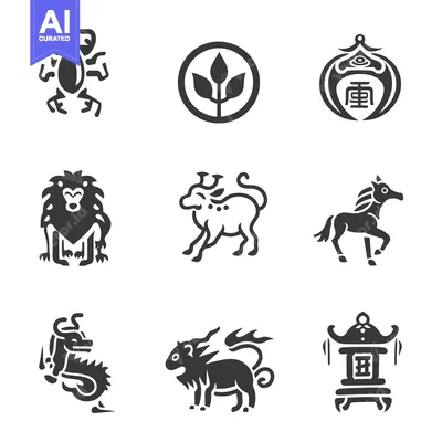 Popular premium asset: Distinct illustrations of various animals and symbols in a grid