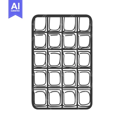 Popular premium asset: A simple hand drawn illustration of a grid with multiple squares