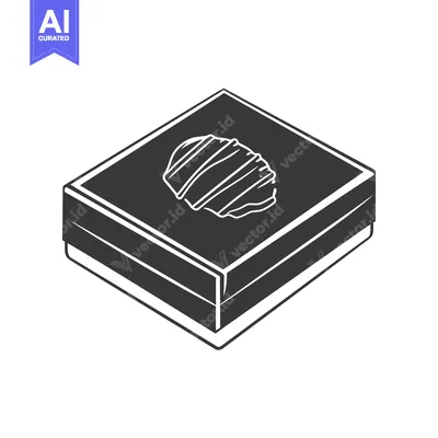 Aset premium populer: A small chocolate confection sitting atop a closed gift box