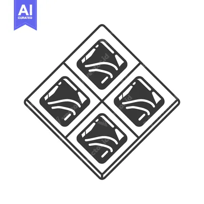 Premium design asset: A stylized illustration depicting a diamond shaped sushi platter