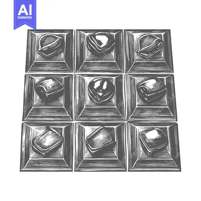 A Chocolate Bar with Nine Individual Squares of Sweetness