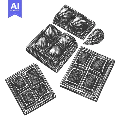 Broken Chocolate Bars With Nut Filling Pieces