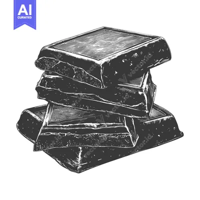 Aset premium populer: A Stack of Dark Chocolate Pieces