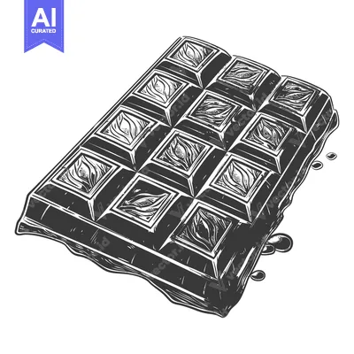Aset premium populer: Melted Chocolate Bar Graphic Illustration Design