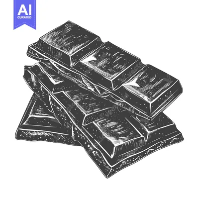 Premium design asset: Delicious Dark Chocolate Bars Stacked Together