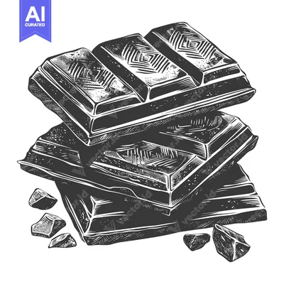 Premium design asset: A Delicious Stack of Chocolate Bars and Pieces