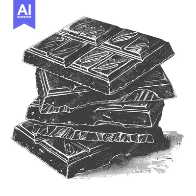 Aset premium populer: A Stack of Delicious Chocolate Bars Ready to Eat