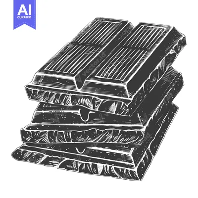 Premium design asset: A Stack of Delicious Chocolate Bars Melted Chocolate