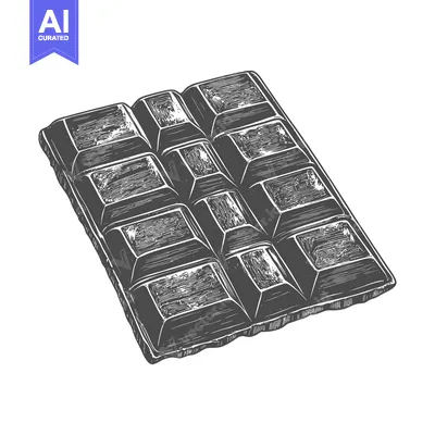 Popular premium asset: A hand drawn illustration of a chocolate bar
