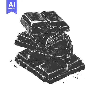 Aset premium populer: A Stack of Delicious Dark Chocolate Bars