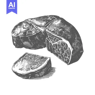 Popular premium asset: A Detailed Illustration Of A Raw Beef Steak
