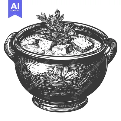 Premium design asset: A Delicious Stew Served in a Rustic Bowl