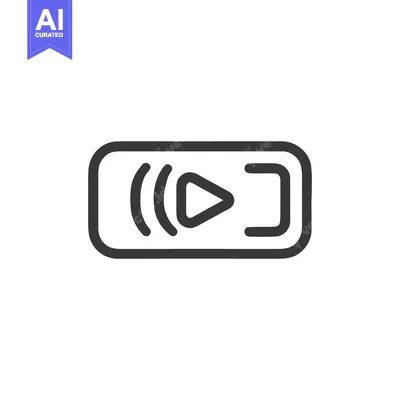 Popular premium asset: Minimalist Media Player Icon: Play Button, Sound Waves, and Bracket De