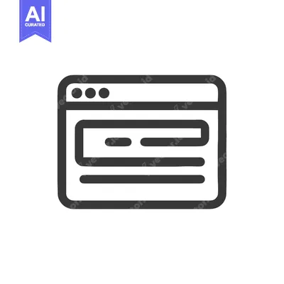 Popular premium asset: Minimalist Browser Window Icon with Content Layout and Rounded Corners