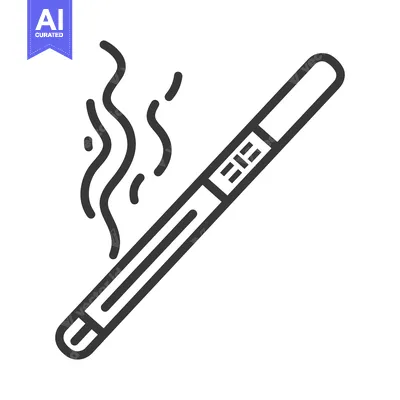 An illustrated image of a burning electronic smoking device