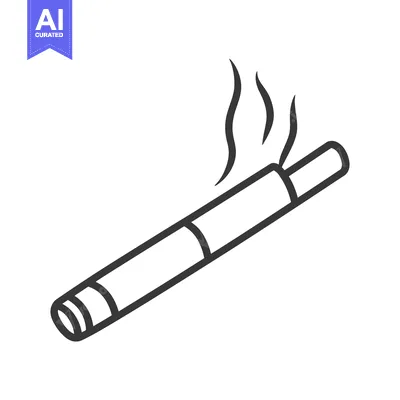 Aset premium populer: A graphic illustration depicts a smoking cigarette with wisps of smoke