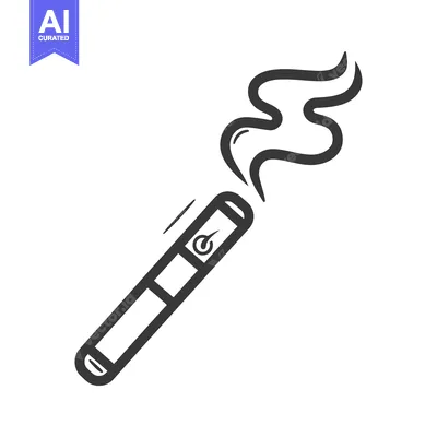 Aset premium populer: An electronic cigarette device with vapor emitting from the mouthpiece
