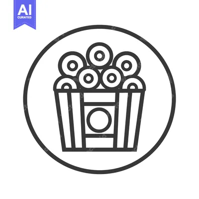 Popular premium asset: A bucket filled with circles displayed in a black line art design
