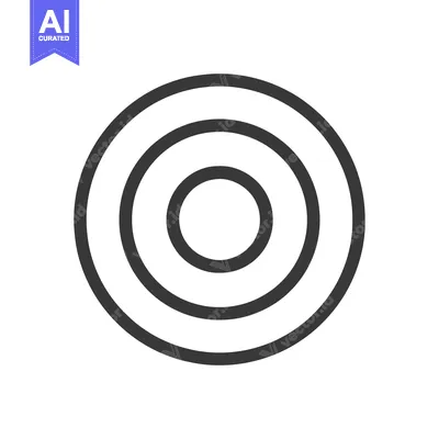 Aset premium populer: Concentric Circles: Minimalist Black Line Art on White Background