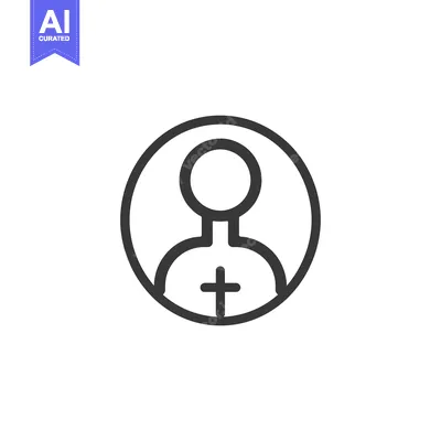 Aset desain premium: Circle with Person Icon with Cross Inside