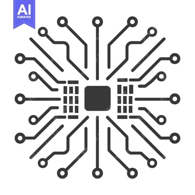 Premium design asset: Circuit Board with Integrated Chip and Multiple Connections