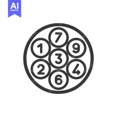 Aset premium populer: Circular Arrangement of Numbered Circles