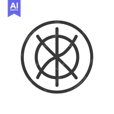 Aset premium populer: Circular Design with Intersecting Lines and Outer Circle