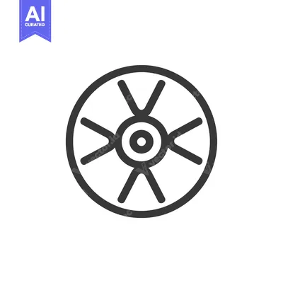Aset premium populer: Circular Design with Six Spokes and a Central Eye