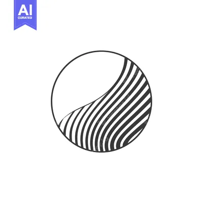 Aset premium populer: Circular Design with Striped Pattern and Empty Space