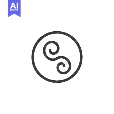 Aset premium populer: Circular Design with Two Intertwined Spirals