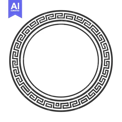 Popular premium asset: Circular Frame with Greek Key Pattern