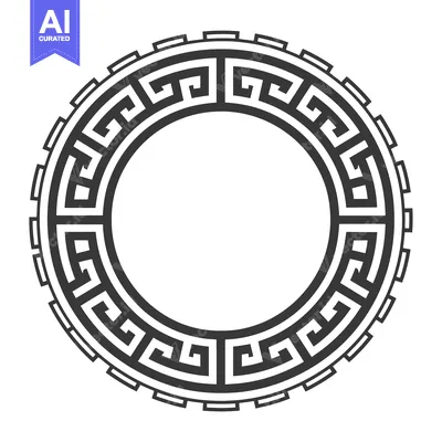 Popular premium asset: Circular Frame with Greek Key Pattern