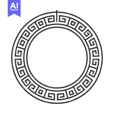 Aset premium populer: Circular Greek Key Pattern Border