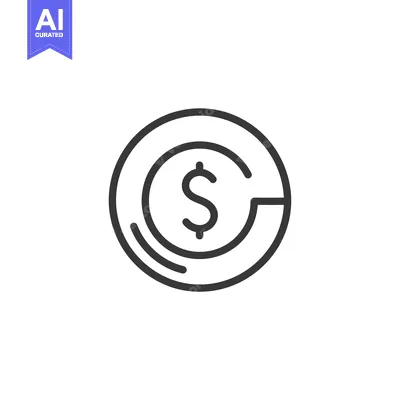 Aset desain premium: Circular Icon Depicting a Dollar Sign within a Circle