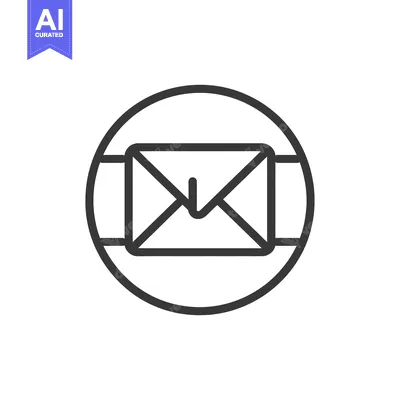 Premium design asset: Circular Icon Depicting a Mail Envelope