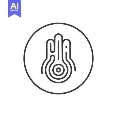 Premium design asset: Circular Icon of a Stylized Eye with Concentric Circles